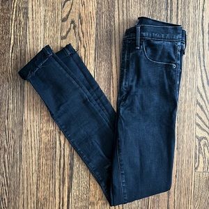 Abercrombie & Fitch Black Distressed Ultra High Rise Super Skinny Jeans